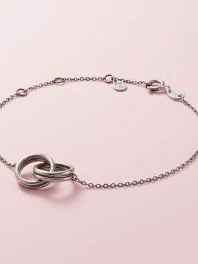 Links Of London Interlocking Circles British Hallmarked Sterling Bracelet Y2K